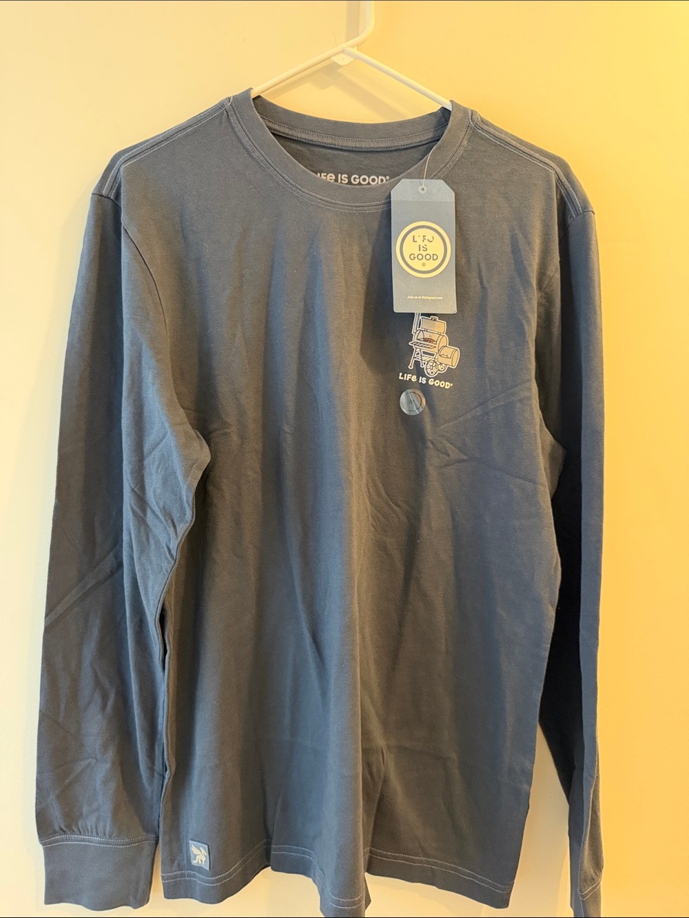 Life Is Good Navy Blue Long Sleeve Kids Graphic Tee - Small Chest Print
